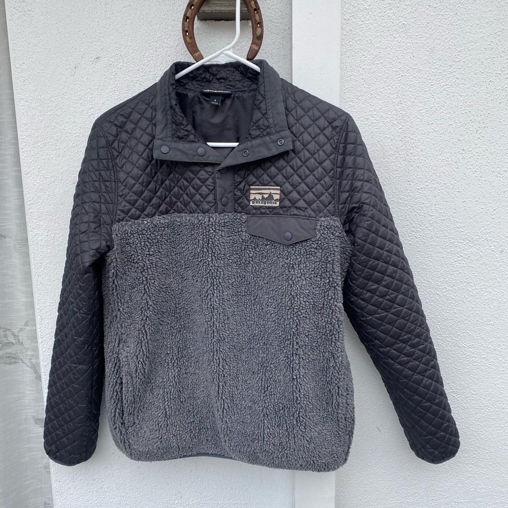 Rare Women's Patagonia Media Mixed Snap T Sherpa Quilted 40th Anniversary Jacket